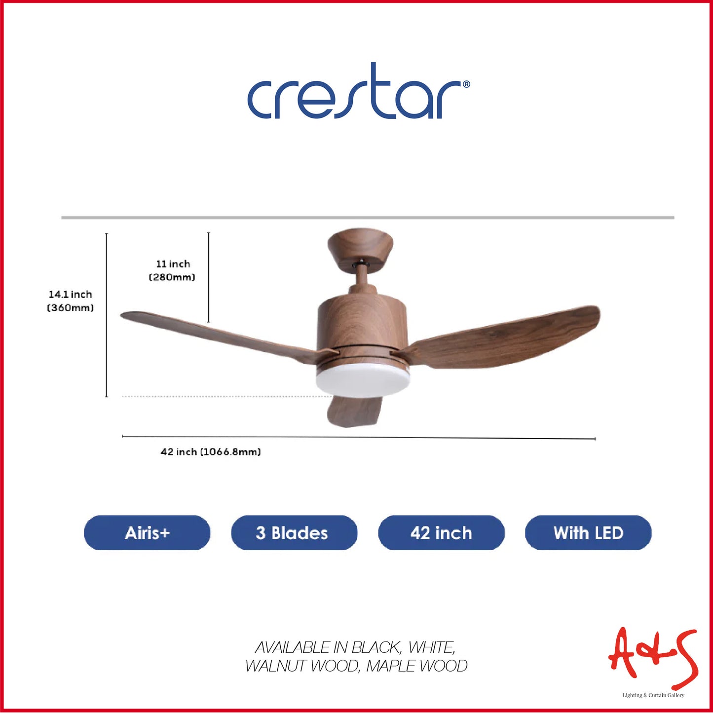 Crestar Airis+ Smart DC Ceiling Fan