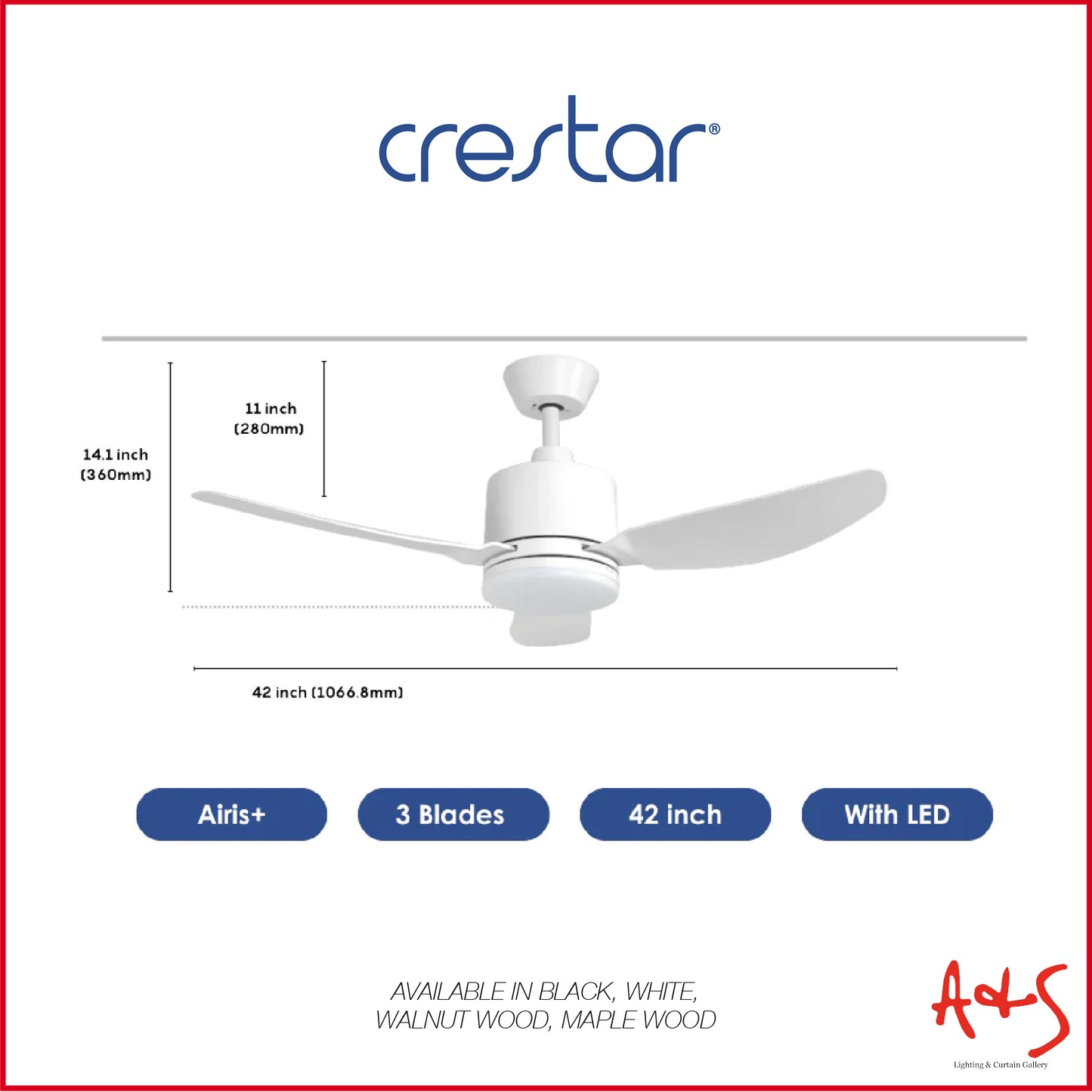 Crestar Airis+ Smart DC Ceiling Fan