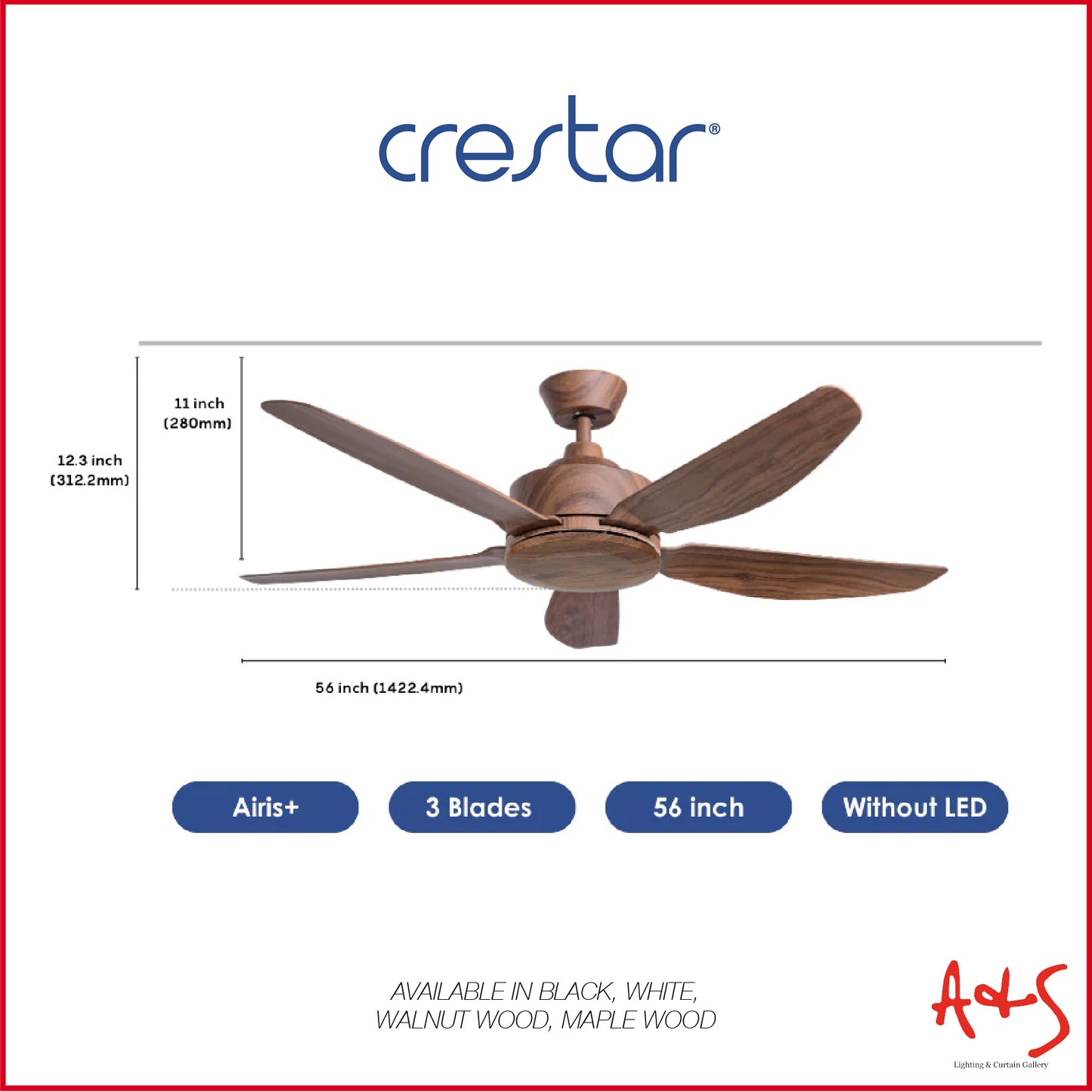 Crestar Airis+ Smart DC Ceiling Fan