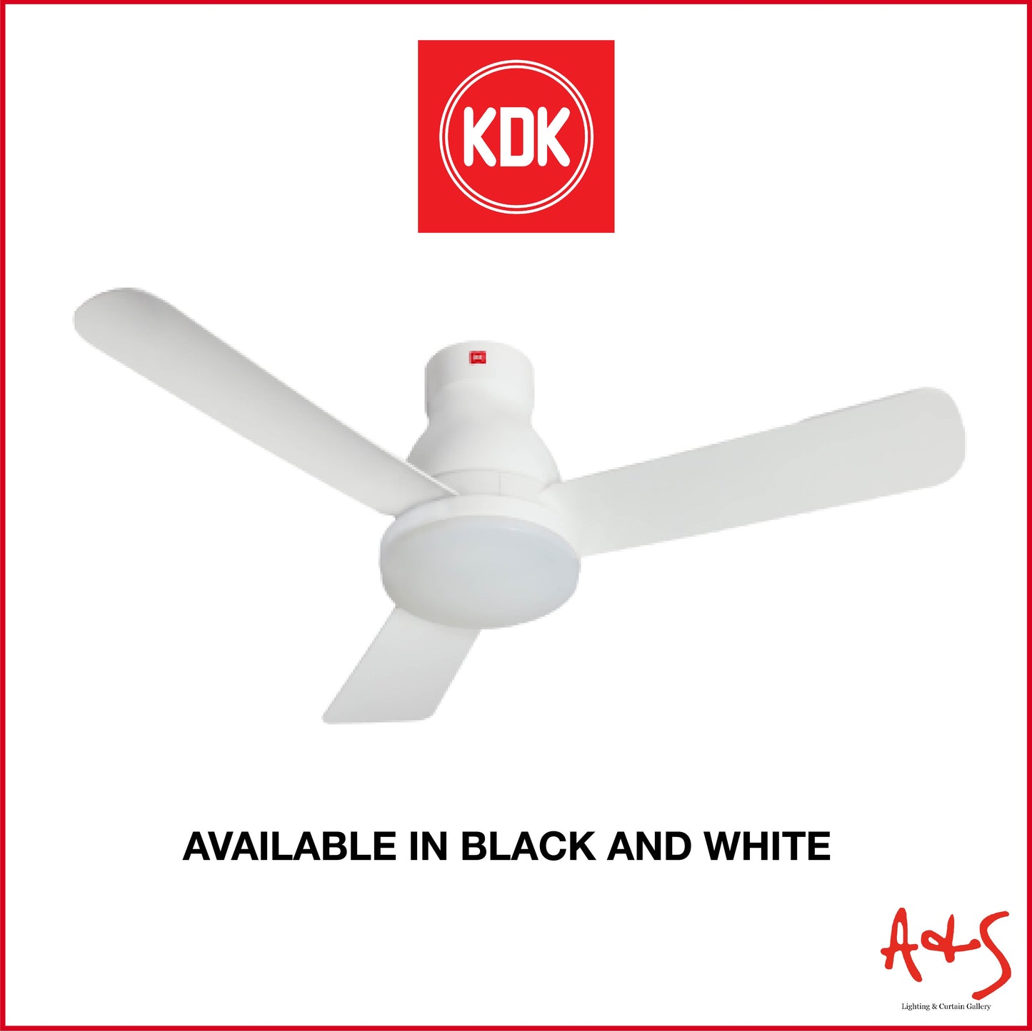 KDK 48" DC Ceiling Fan w/ Light w/ Remote U48FP
