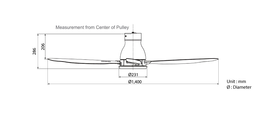 KDK 56" DC Ceiling Fan w/ Remote W56WV
