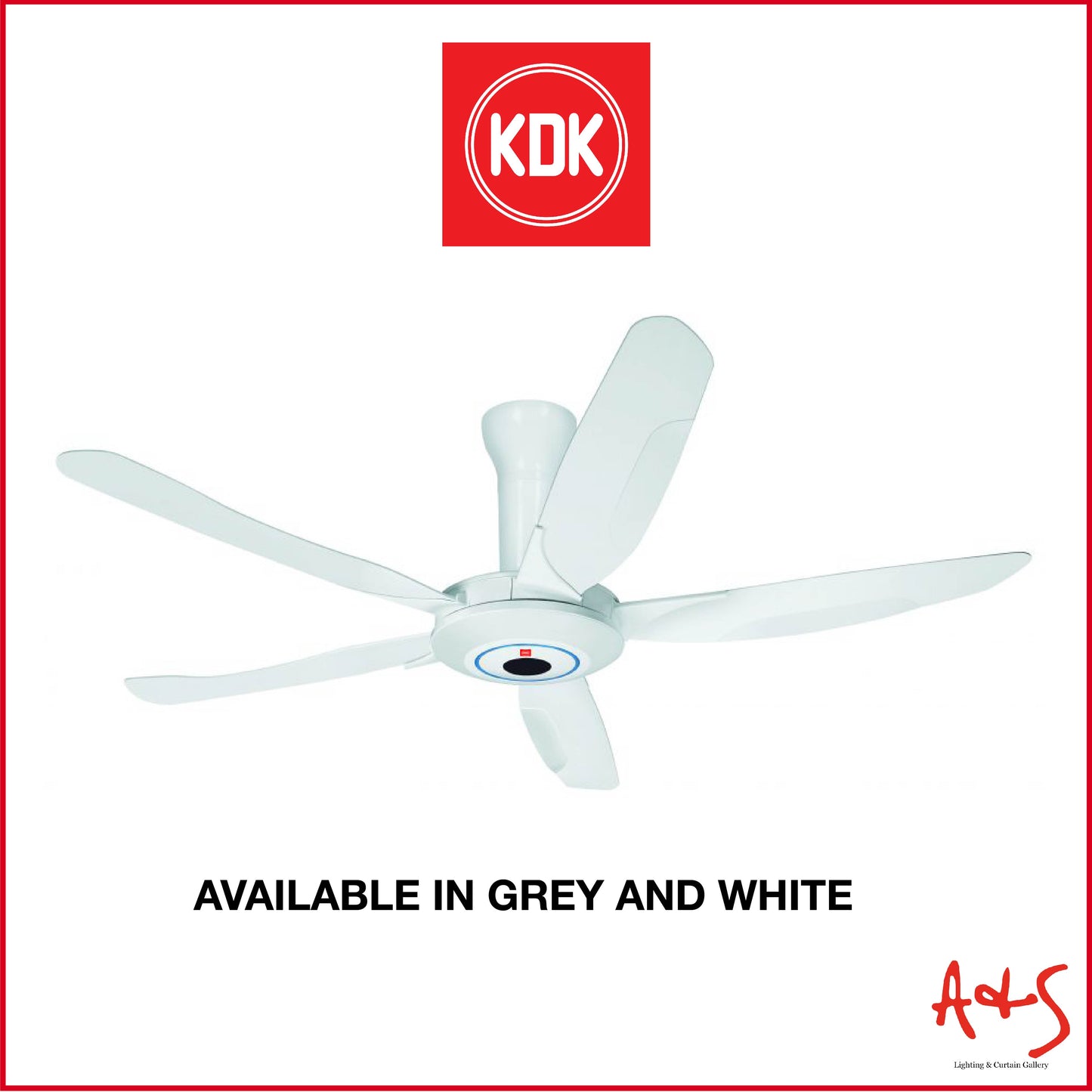 KDK 60" DC Ceiling Fan w/ Remote Z60WS