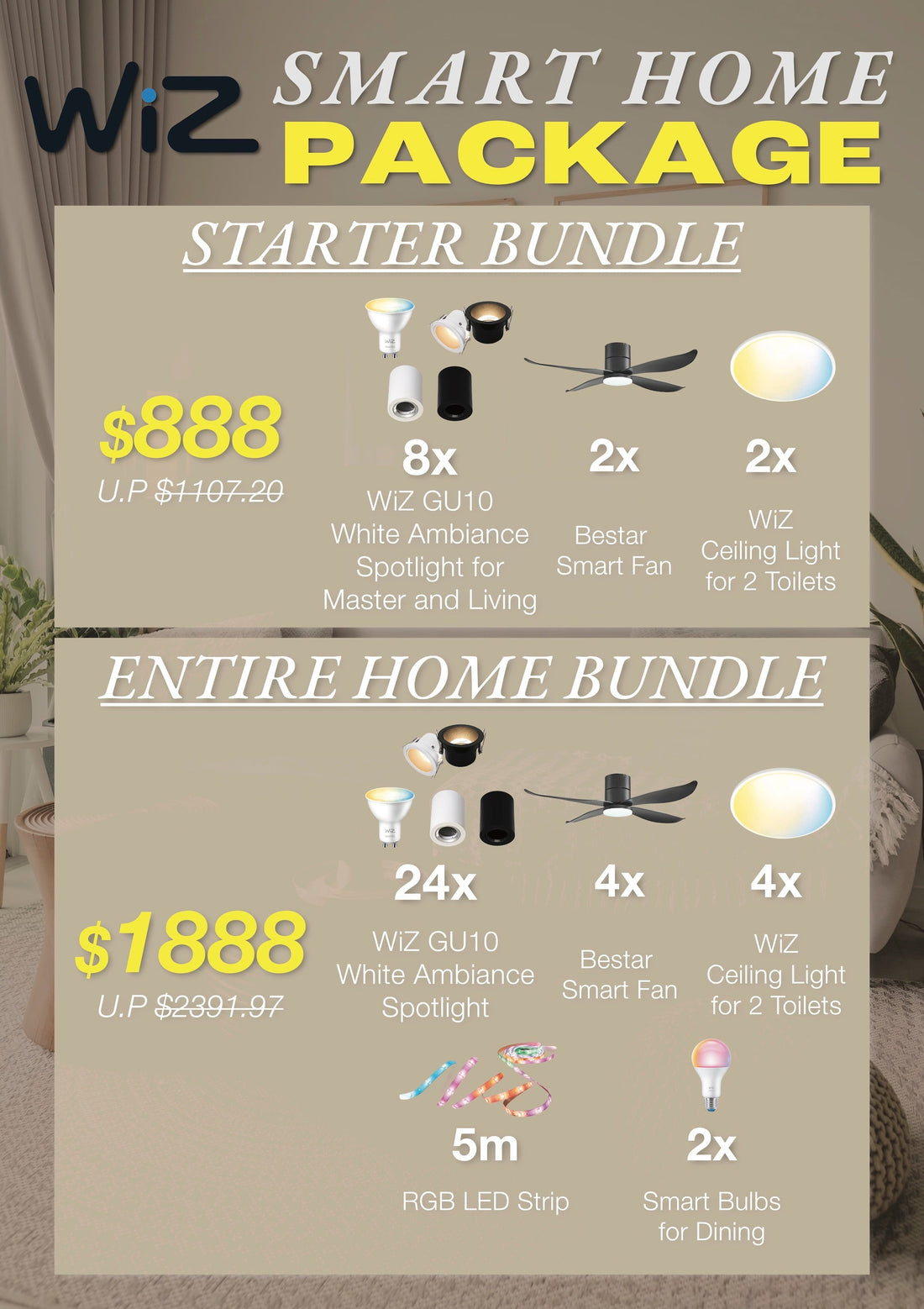 WiZ Smart Home Packages